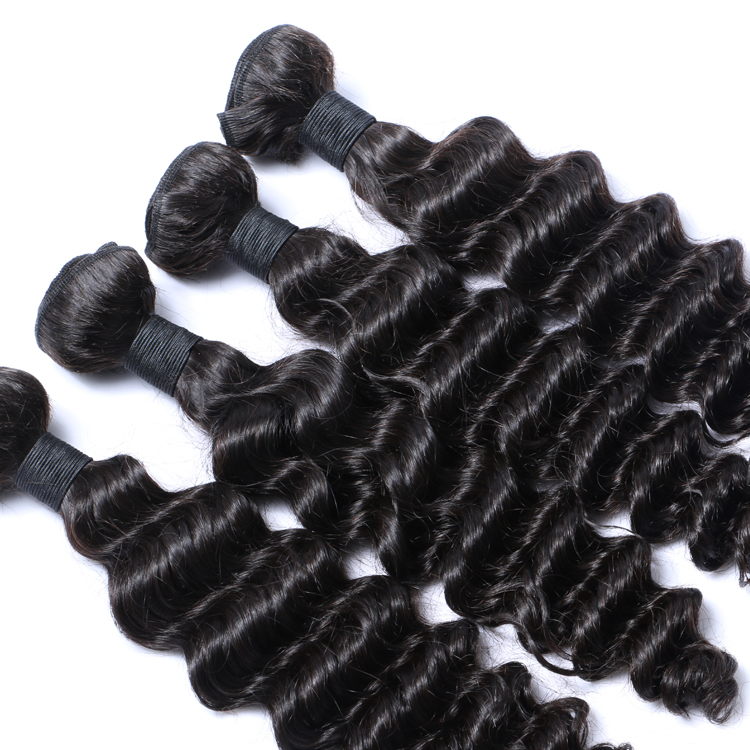 Human hair deep wave 10A grade natural color unprocessed bundles YL295 